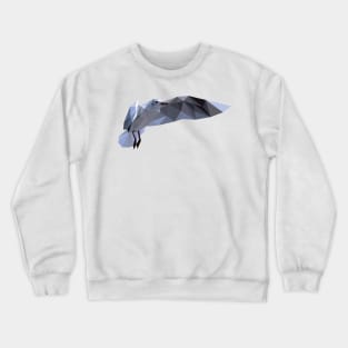 Low Poly Flying Seagull Crewneck Sweatshirt